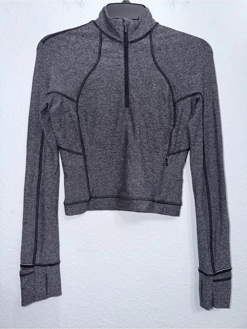 Lululemon Its Rulu Run Cropped Half Zip Pullover